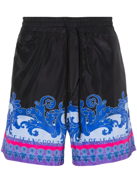 Versace Jeans Couture Animalier print track shorts