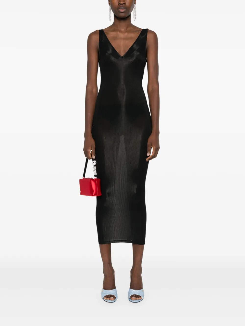 Maison Close Jurk met open rug - Zwart