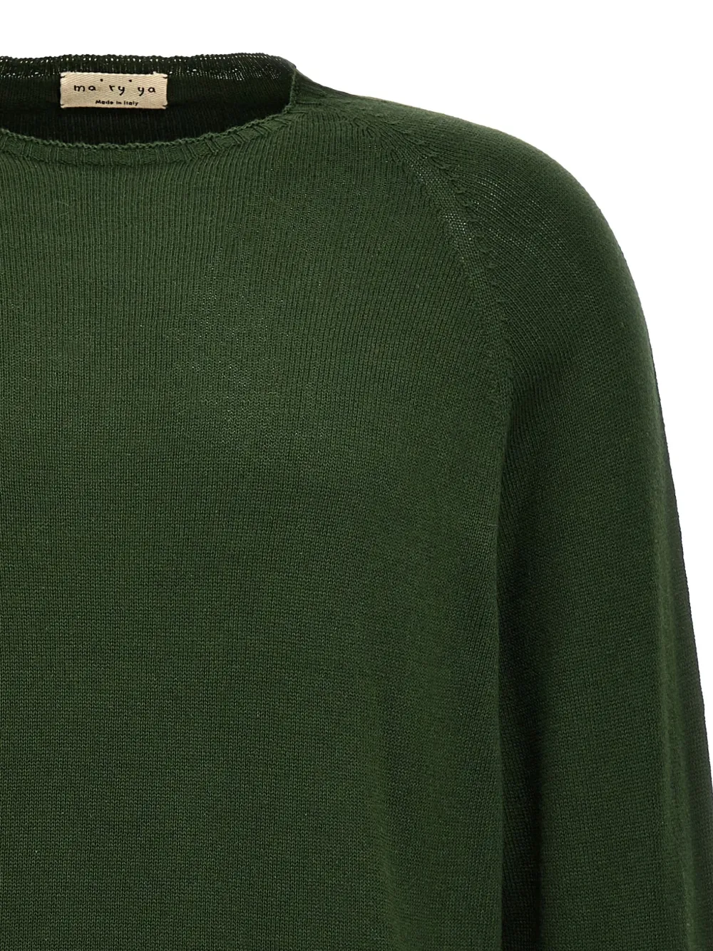Ma'ry'ya Crew-neck Sweater In Green