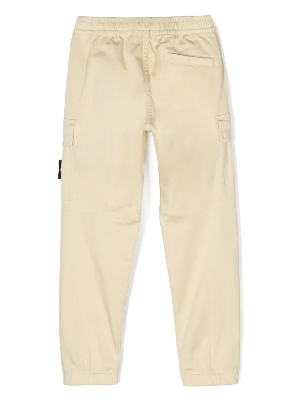 Stone Island Junior Pants Cargo Con Motivo Compass Neutro