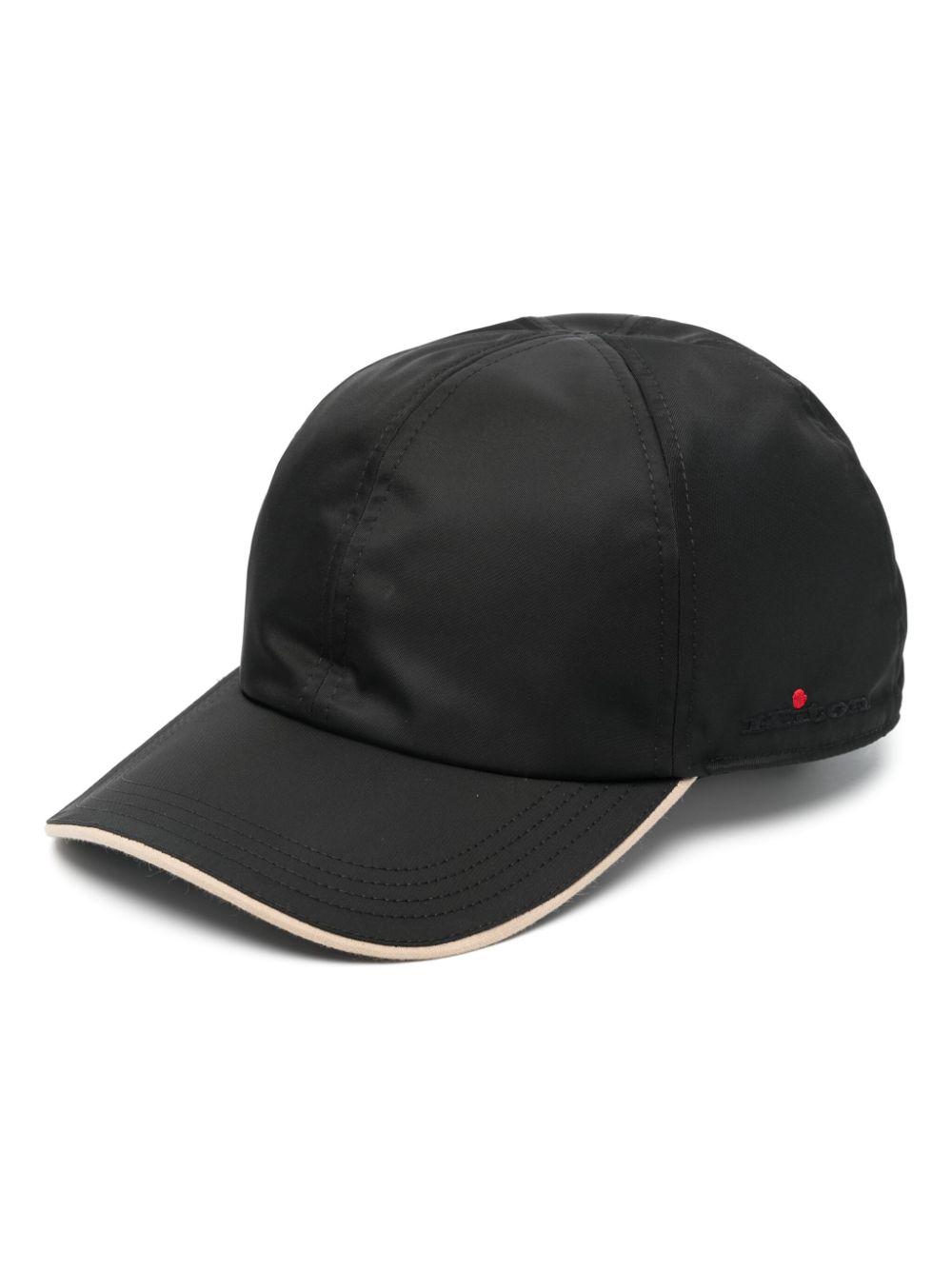 kiton casquette à logo brodé - noir