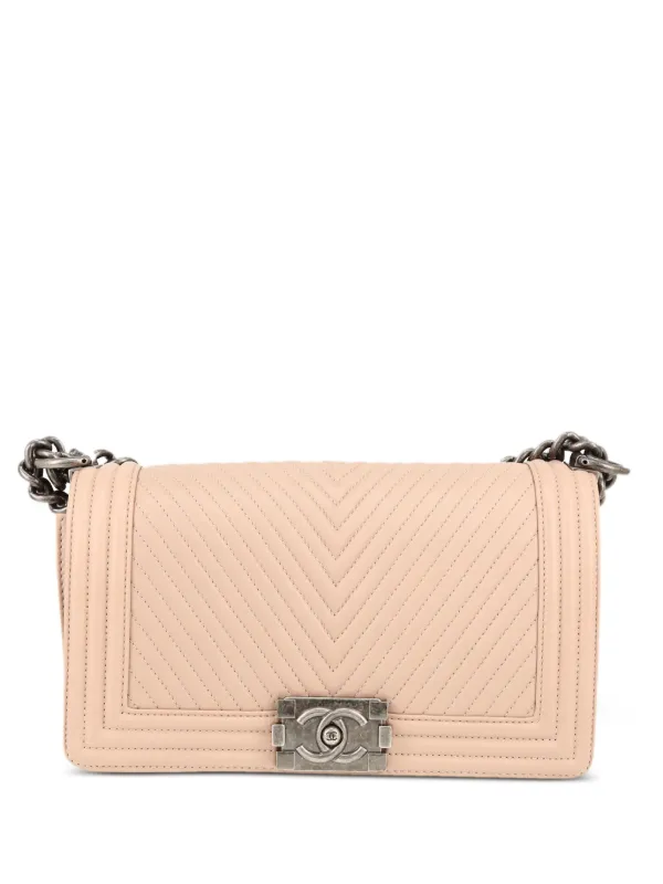 CHANEL Pre Owned 2014 Mini Boy Chanel Shoulder Bag Pink FARFETCH TR