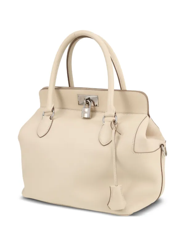 Hermès Pre-Owned 2014 Toolbox 26 two-way Handbag | White | FARFETCH EG