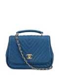 CHANEL Pre-Owned 2018 chevron-quilted shoulder bag - Blue