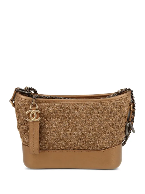 Chanel Pre-owned 2010s Small Gabrielle Shoulder Bag in Brown