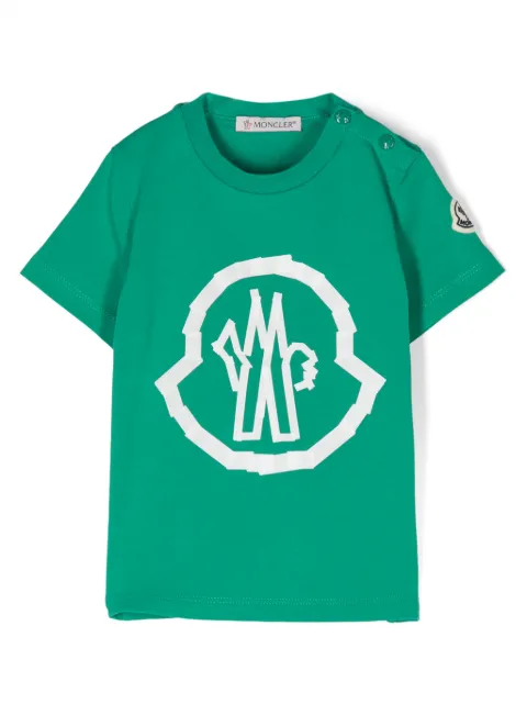 Moncler Enfant playera con logo estampado