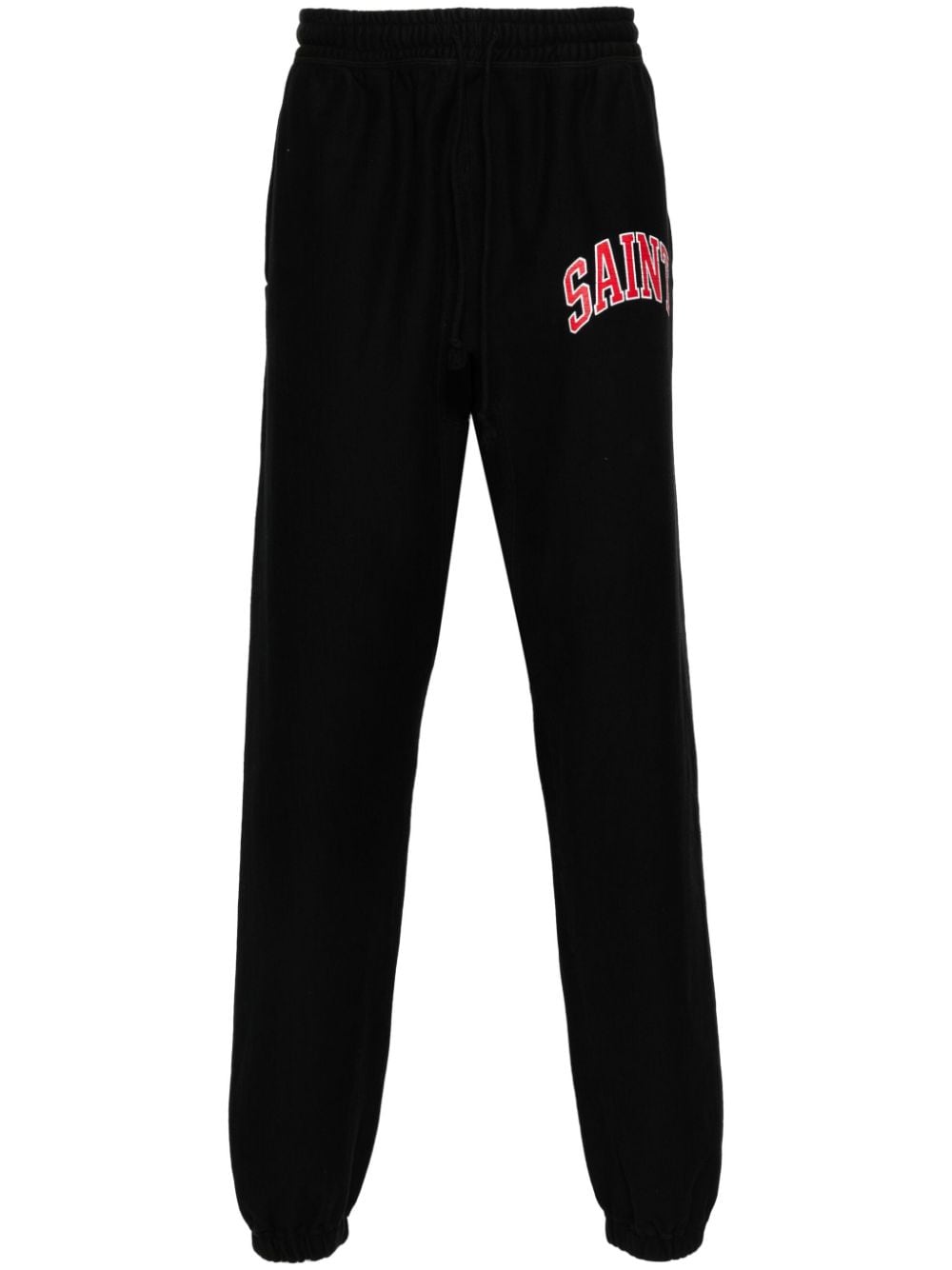 Shop Saint Mxxxxxx Logo-print Track Pants In Black