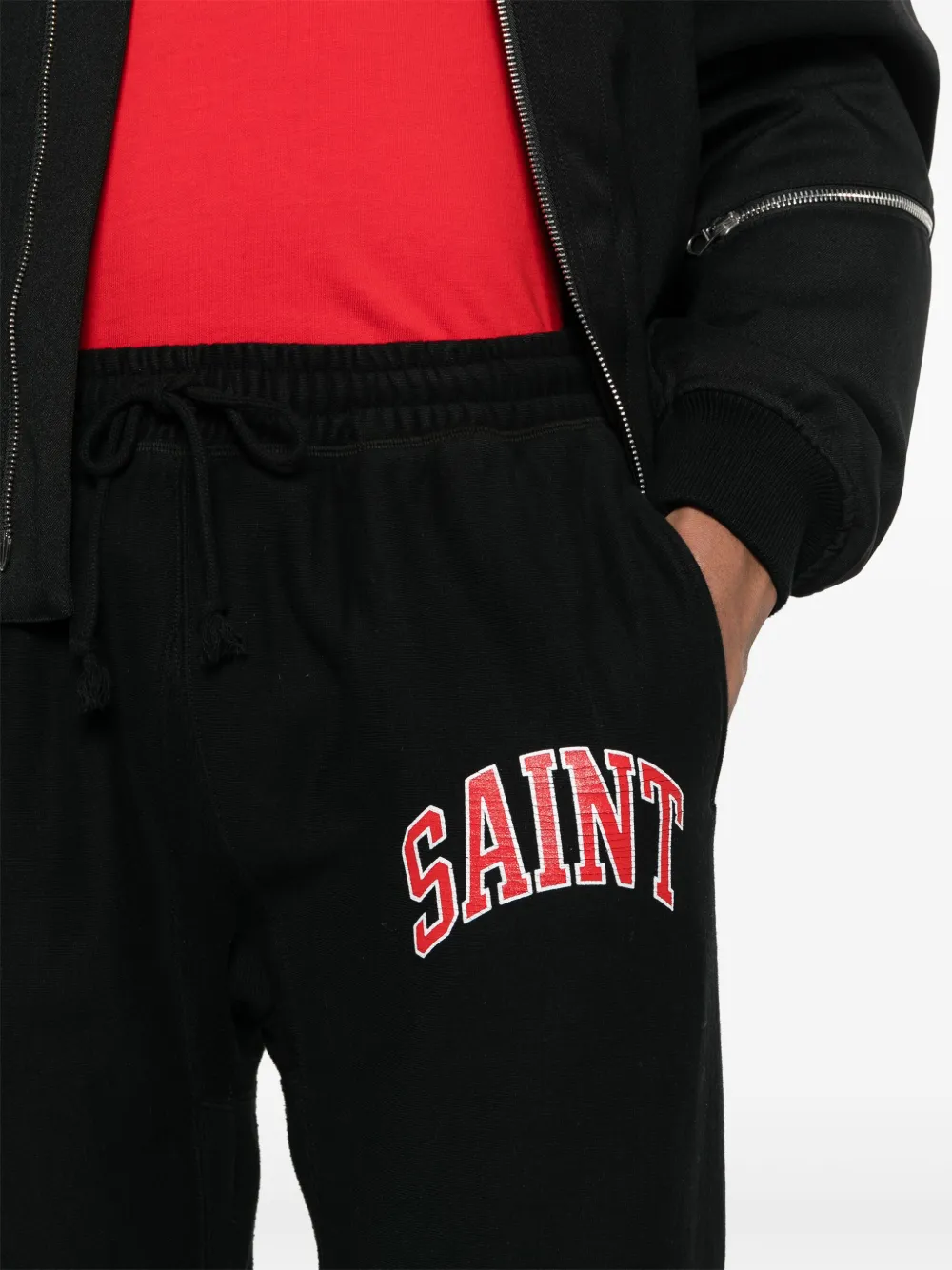SAINT MXXXXXX Trainingsbroek met logoprint Zwart