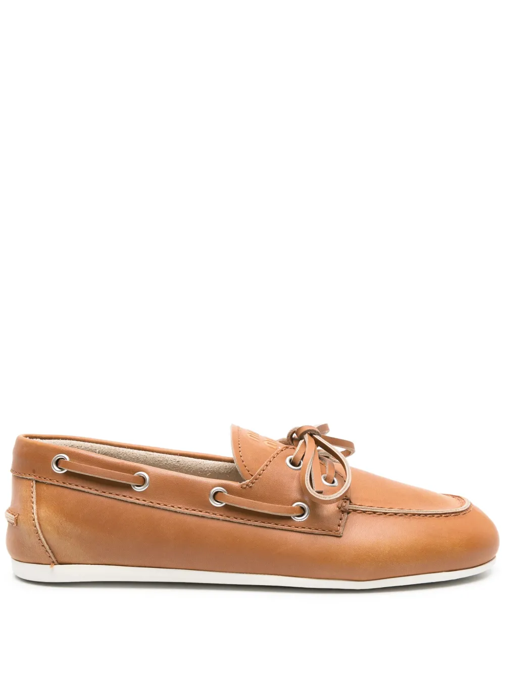 Miu Miu Loafer Mit Logo-Prägung - Farfetch