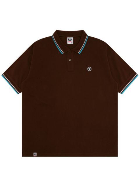 AAPE BY *A BATHING APE® logo-embroidered cotton polo shirt