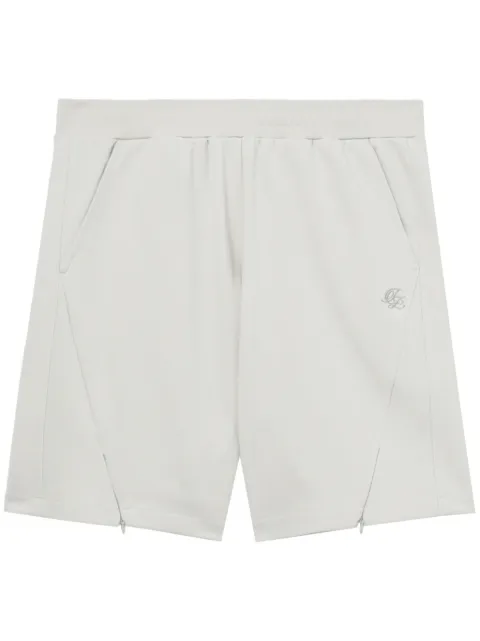 izzue logo-embroidered track shorts