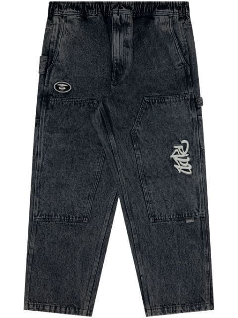 AAPE BY *A BATHING APE® logo-embroidered straight-leg jeans