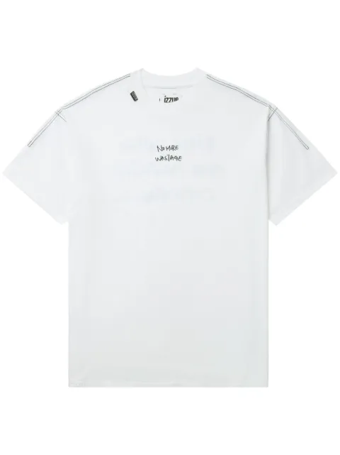 izzue slogan-print cotton T-shirt