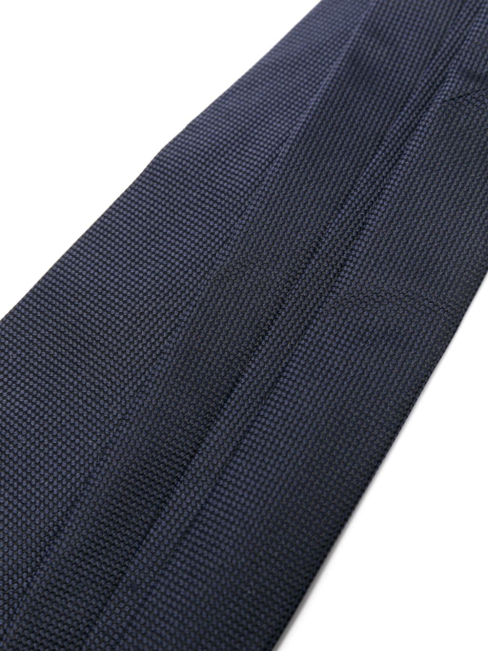Zegna Zijden stropdas met textuur Blauw