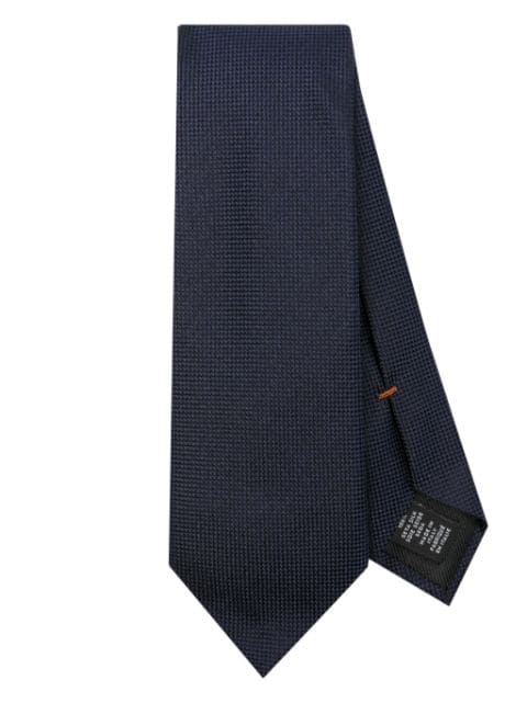 Zegna corbata de seda texturizada