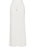 Self-Portrait sequinned pointelle-knit maxi skirt - White