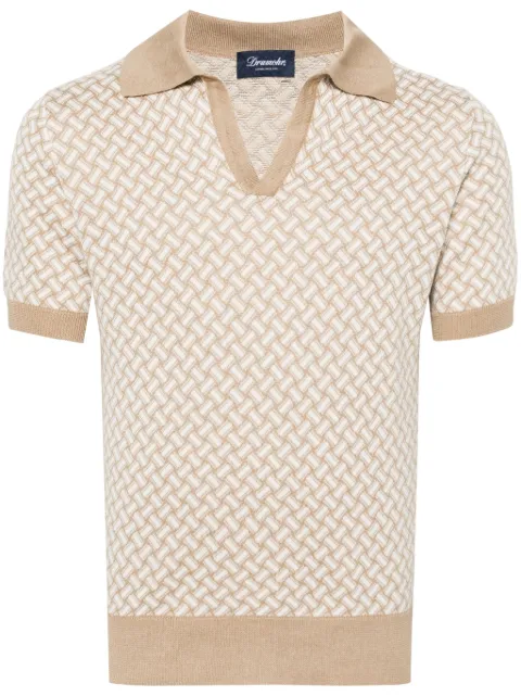 Drumohr intarsia-knit polo jumper