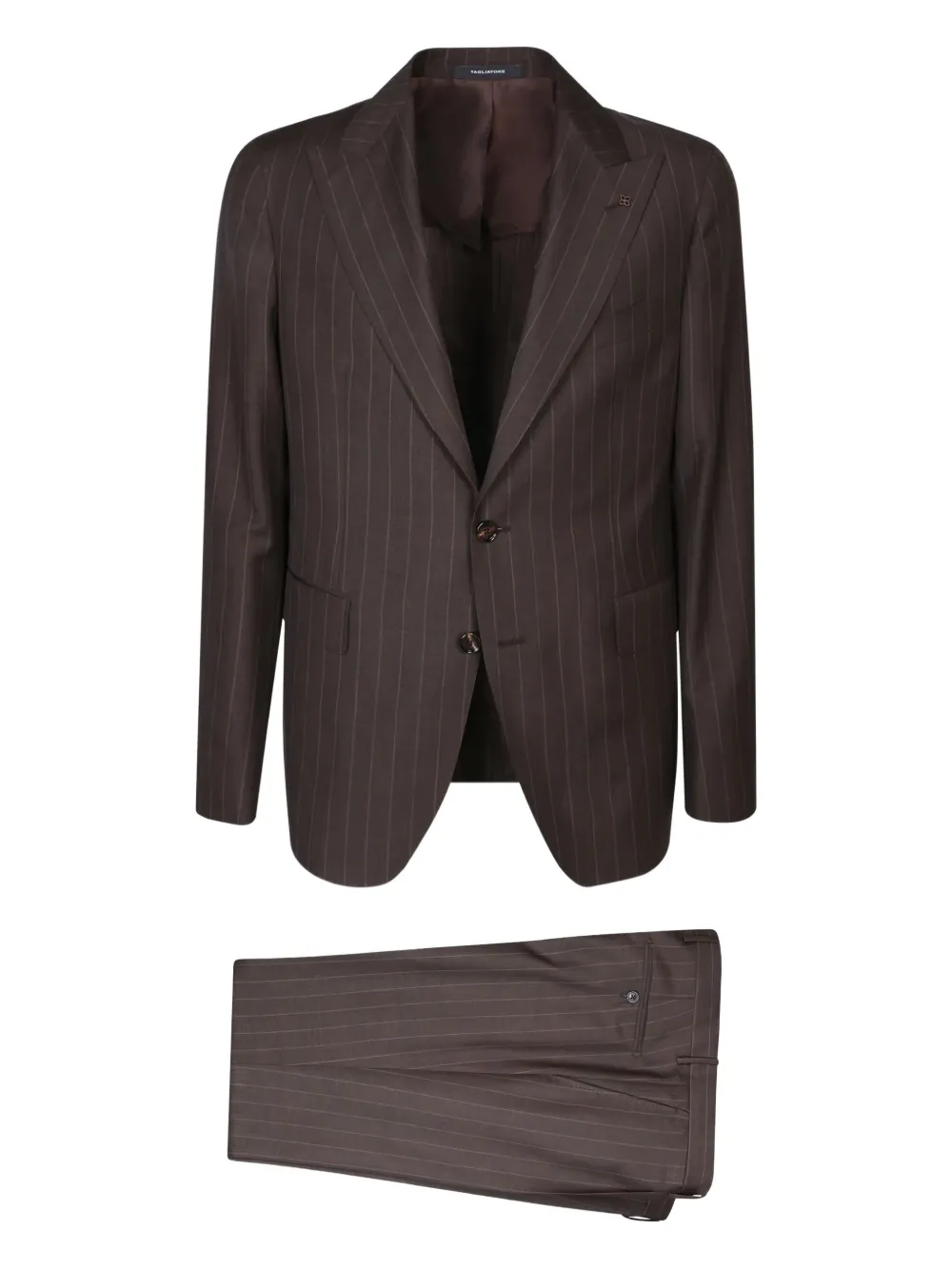 Tagliatore pinstripe single-breasted suit - ブラウン Tagliatore pinstripe single-breasted suit - ブラウン