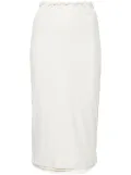 Jil Sander + layered cotton midi skirt - Neutrals