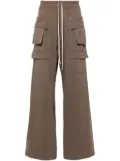 Rick Owens DRKSHDW ribbed-panels drawstring track pants - Grey