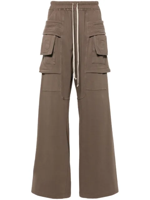 Rick Owens DRKSHDW ribbed-panels drawstring track pants
