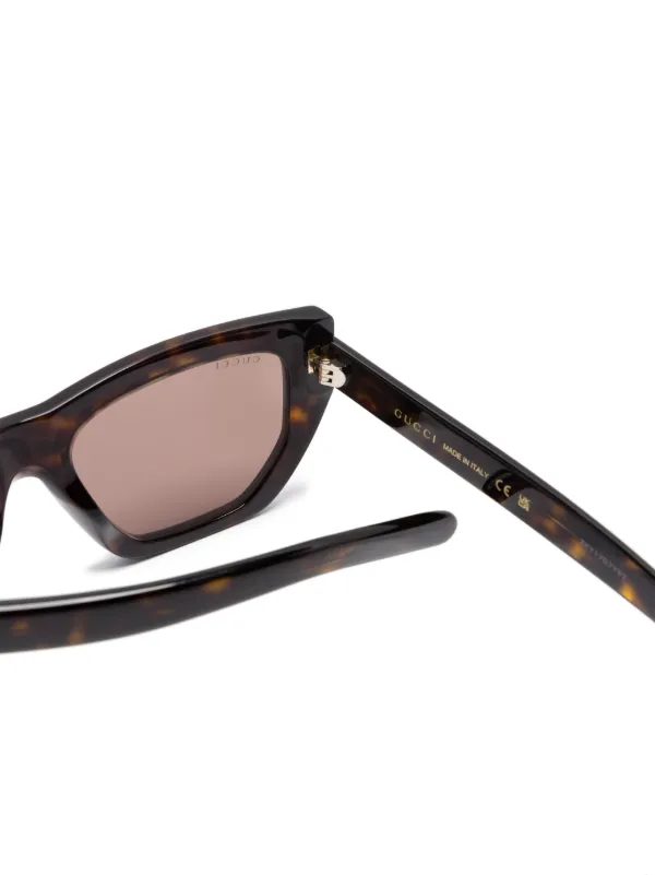 Gucci Eyewear ジオメトリックフレーム サングラス | ブラウン