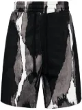 HUGO abstract-print cotton track pants - Black