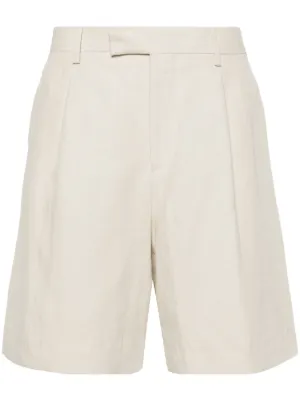 ショートパンツ LARDINI Fabric shorts with lurex effect Bianco Lardini lurex-detail Shorts | White | FARFETCH