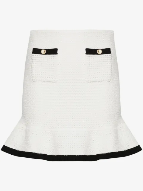 Self-Portrait sequinned crochet miniskirt