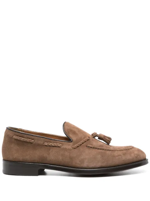 Doucal's tassel-detail suede loafers