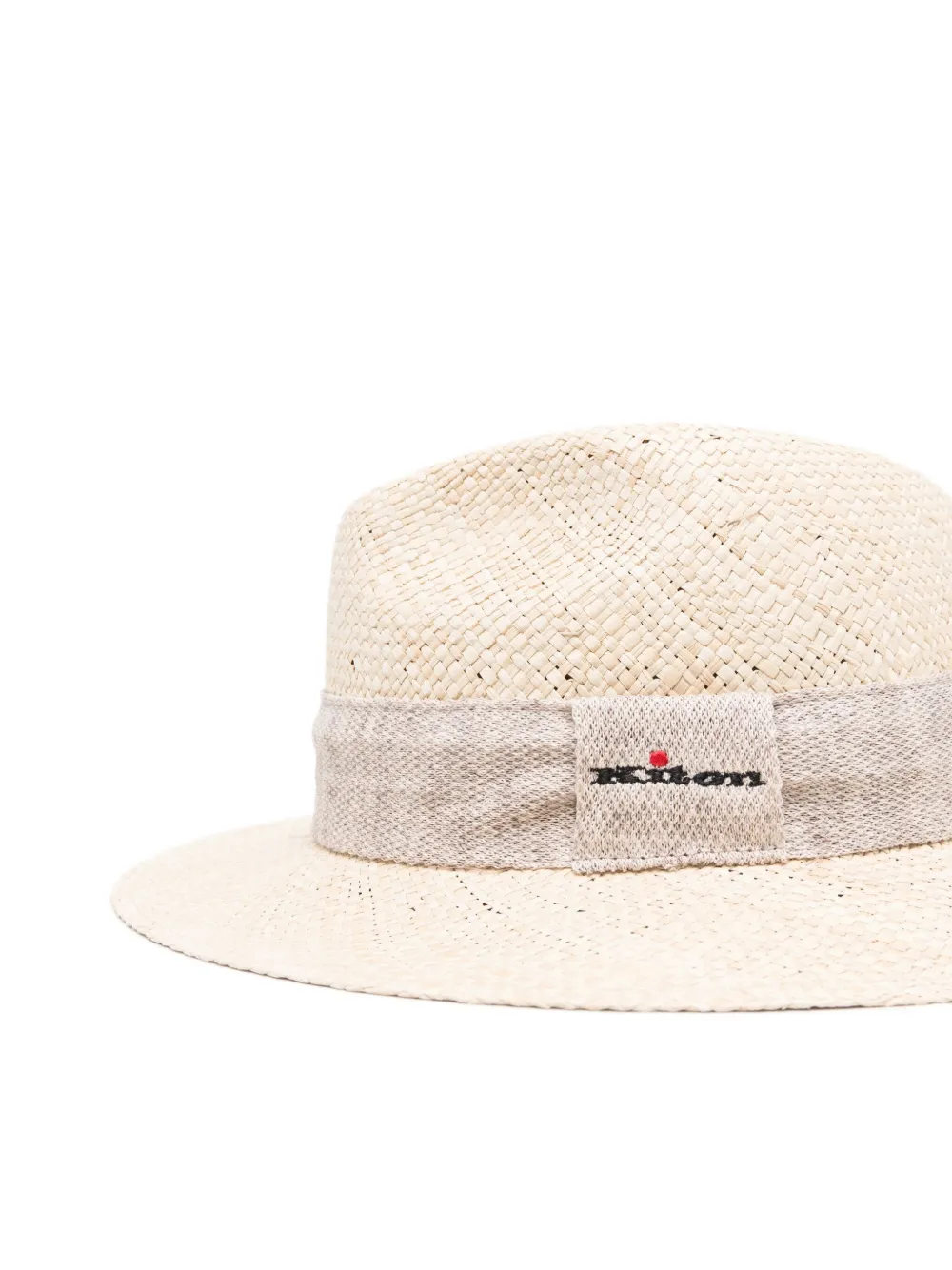 Kiton Hoed met geborduurd log - Beige