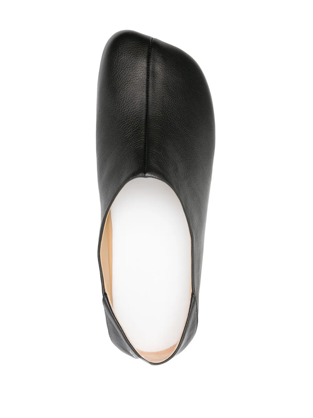 MM6 Maison Margiela asymmetric-toe leather slippers Black