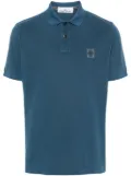 Stone Island Compass-patch cotton polo shirt - Blue