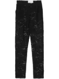 Loulou floral-lace tapered trousers - Black