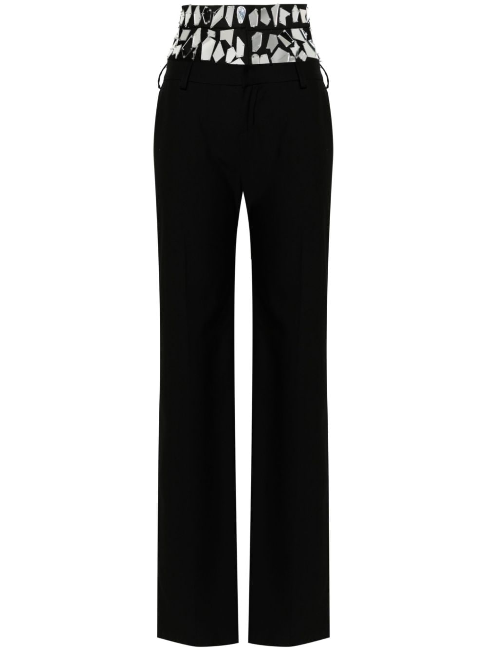 Loulou Double-waist Tailored Trousers In Black