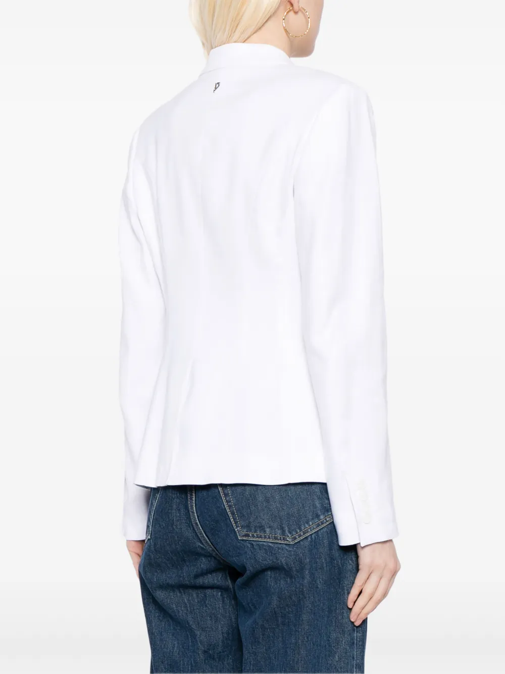 Dondup Single-breasted Blazer In White