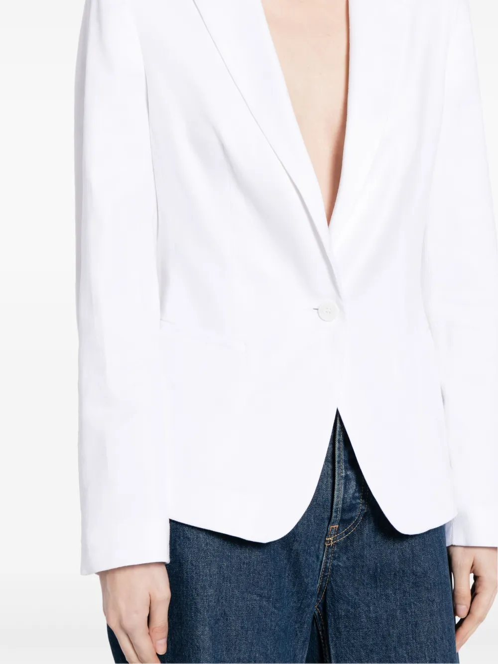 Dondup Single-breasted Blazer In White