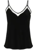 NISSA mesh-panel tank top - Black