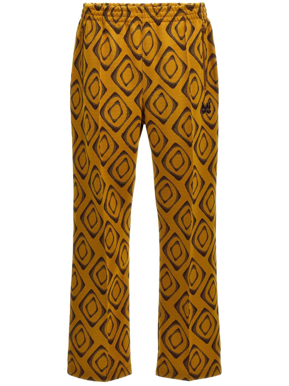 patterned-jacquard trousers