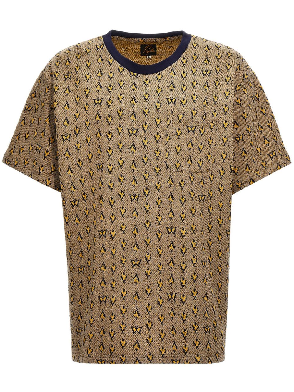 patterned-jacquard T-shirt