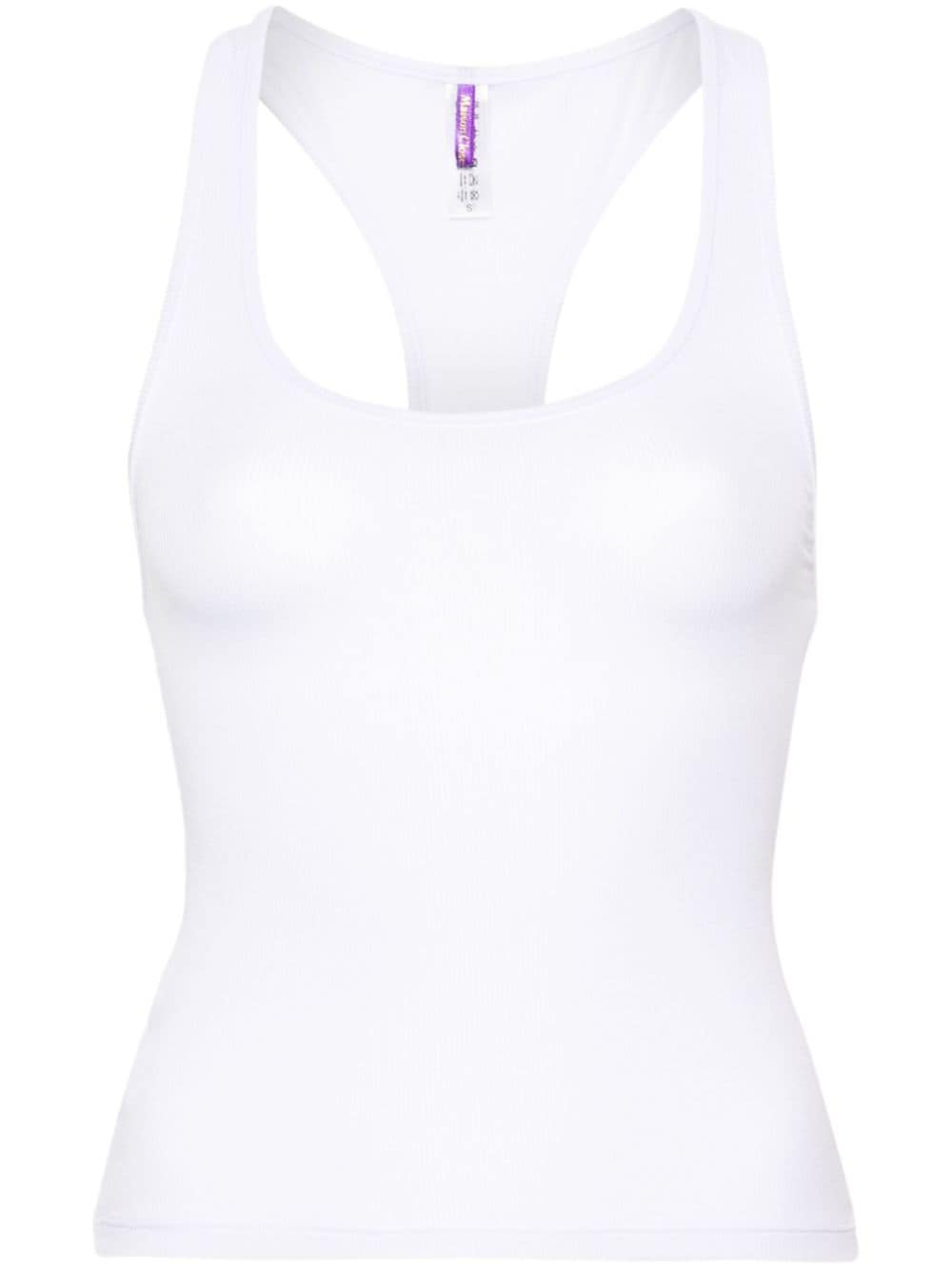 Maison Close Tanktop met racerback Wit