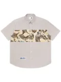 AAPE BY *A BATHING APE® camouflage-panel cotton shirt - Neutrals