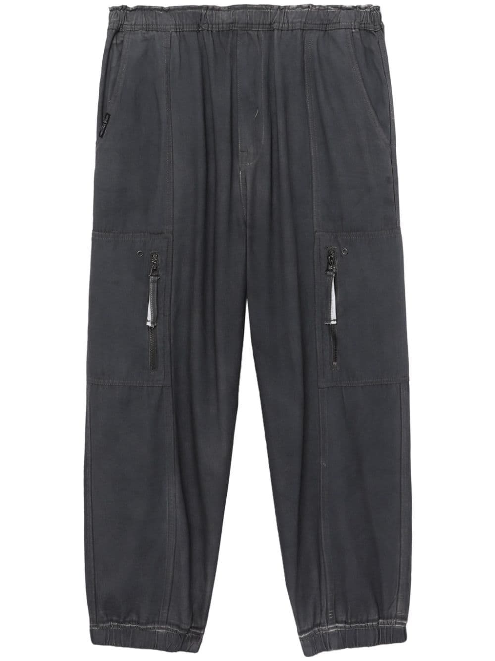 Izzue Tapered Cotton Trousers In Black
