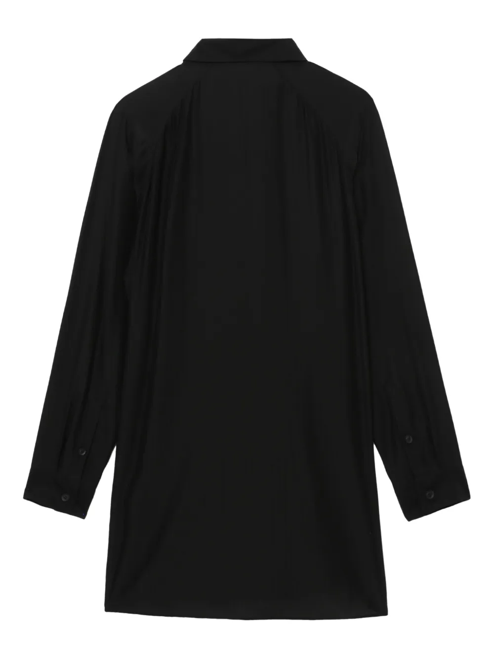 YACCO MARICARDO シルク100% 長袖シャツ　ゆったり　黒色702 Yohji Yamamoto Oversized Silk Shirt | Black | FARFETCH