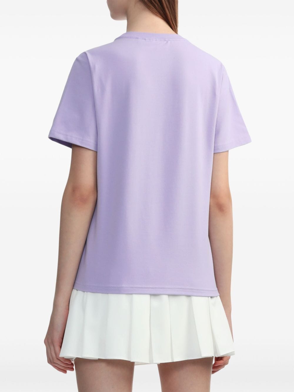 Shop Chocoolate Slogan-print Stretch-cotton T-shirt In Purple