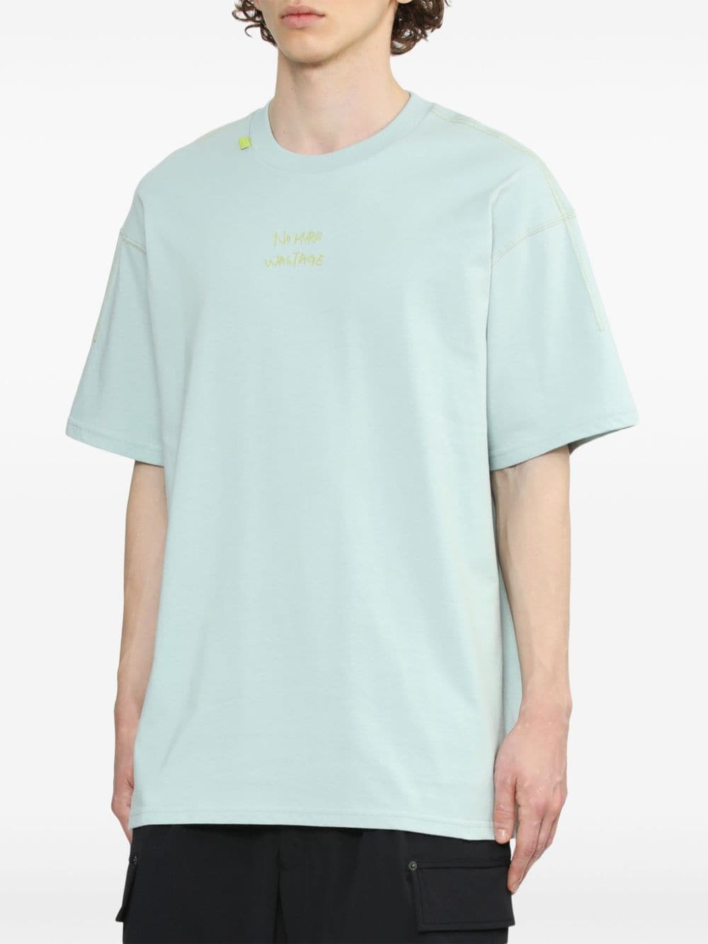 Shop Izzue Slogan-print Cotton T-shirt In Blue