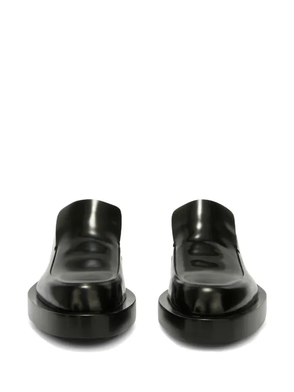 Jil Sander レザーローファー | ブラック | FARFETCH JP