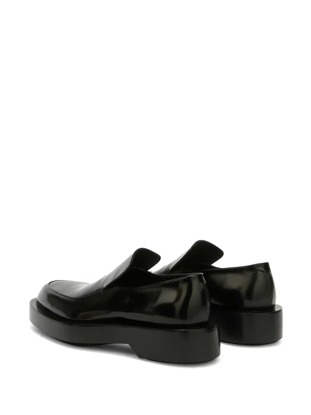 Jil Sander polished leather loafers Black