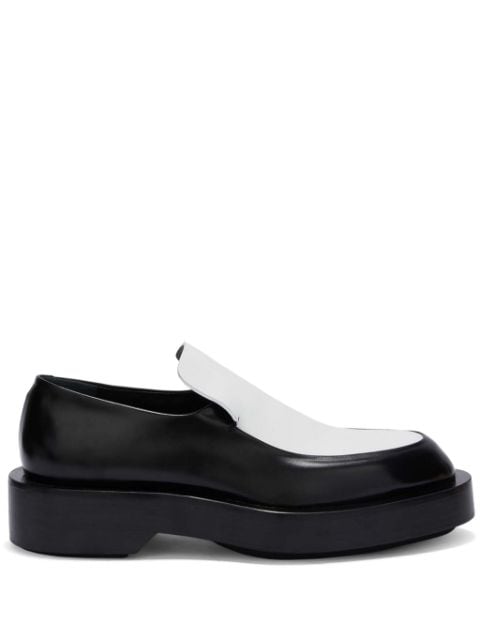 Jil Sander polished leather loafers