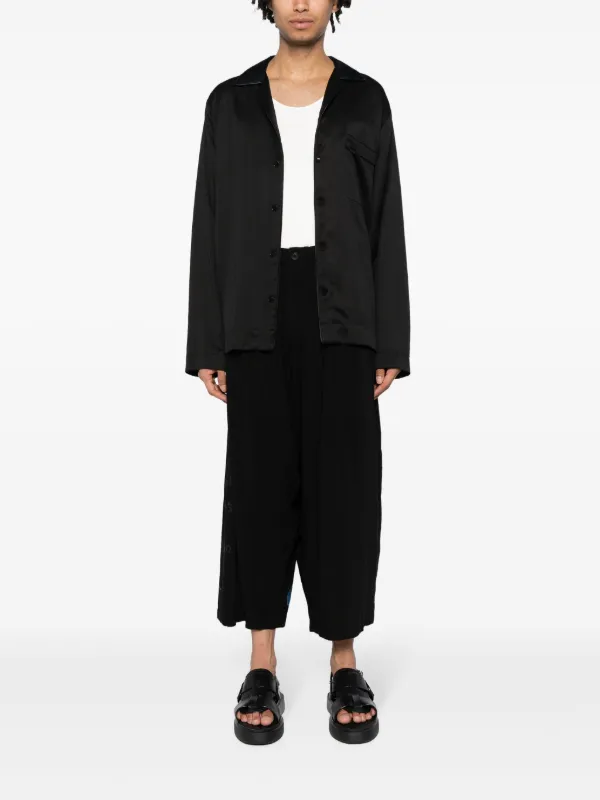 Yohji Yamamoto グラフィック ベルベットパンツ | ブラック | FARFETCH JP Yohji Yamamoto グラフィック ベルベットパンツ | ブラック | FARFETCH JP